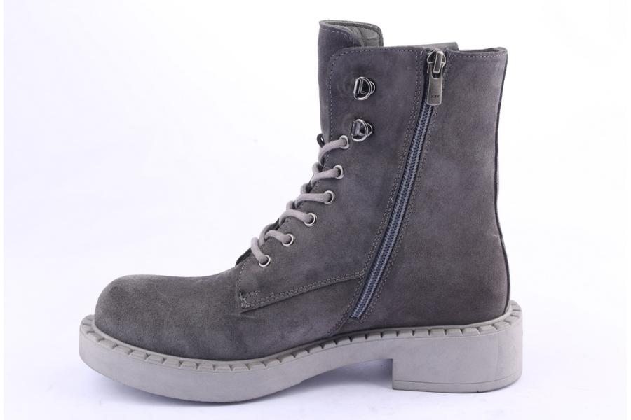 D.moro Shoes Women Suede Leather Ankle Boots For Winter: 519C Grey (Wholesale)
