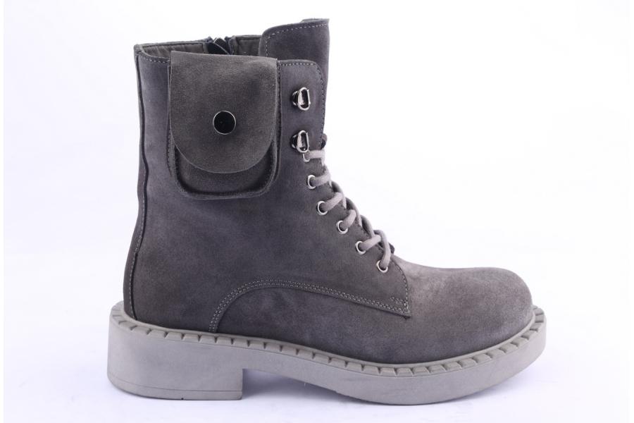 d.moro shoes Women Suede Leather Ankle Boots for Winter: 519C Grey (Wholesale)