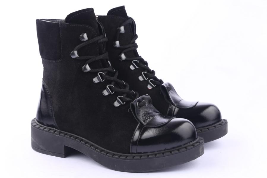 D.moro Shoes Women Suede Leather Ankle Boots For Winter: 519E Black (Wholesale)