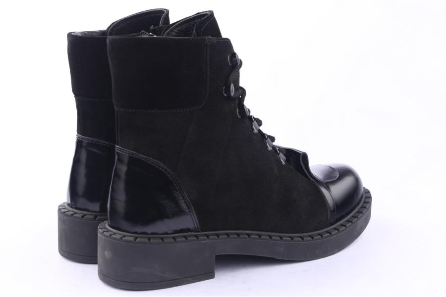 D.moro Shoes Women Suede Leather Ankle Boots For Winter: 519E Black (Wholesale)