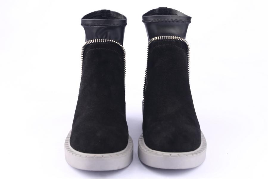 D.moro Shoes Women Suede Leather Ankle Boots For Winter: 519F Black (Wholesale)