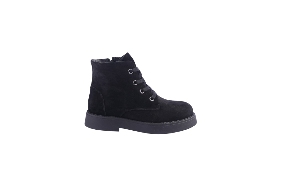 d.moro shoes Women Suede Leather Ankle Boots for Winter: 545B Black (Wholesale)