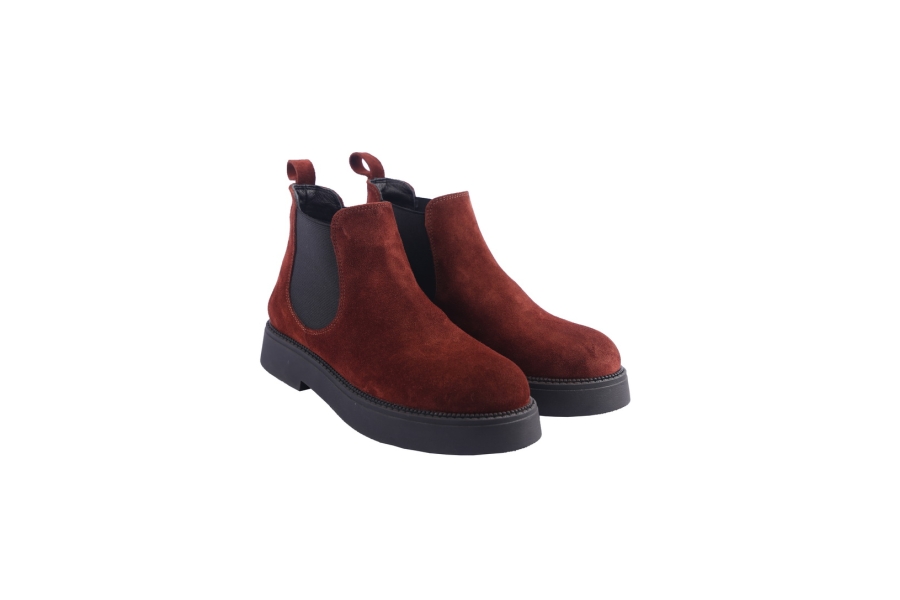 D.moro Shoes Women Suede Leather Ankle Boots For Winter: 545G Burgundy (Wholesale)