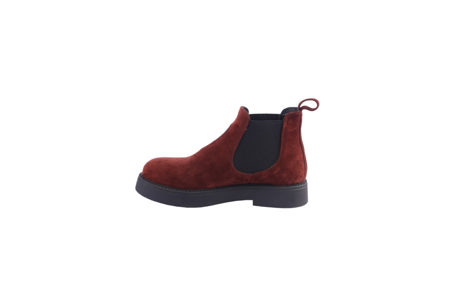 D.moro Shoes Women Suede Leather Ankle Boots For Winter: 545G Burgundy (Wholesale)