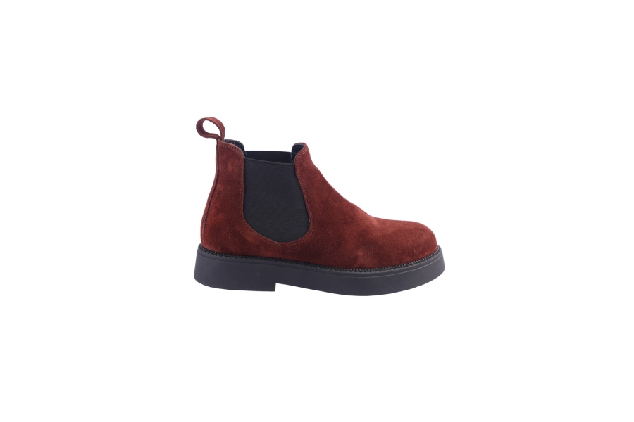 d.moro shoes Women Suede Leather Ankle Boots for Winter: 545G Burgundy (Wholesale)