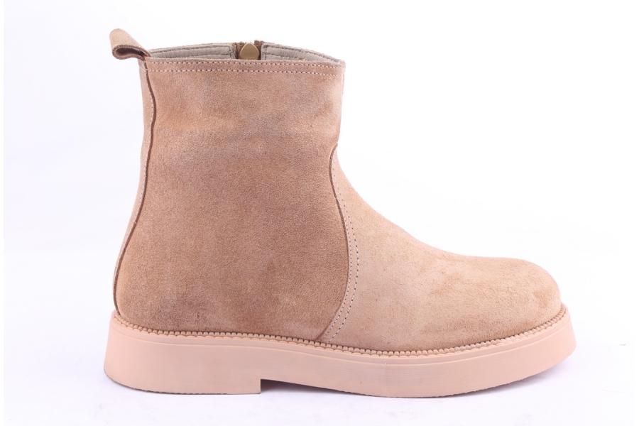 d.moro shoes Women Suede Leather Ankle Boots for Winter: 545H Powder (Wholesale)