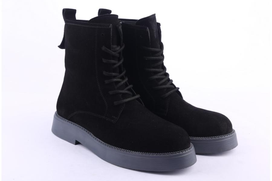 D.moro Shoes Women Suede Leather Ankle Boots For Winter: 545J Black (Wholesale)
