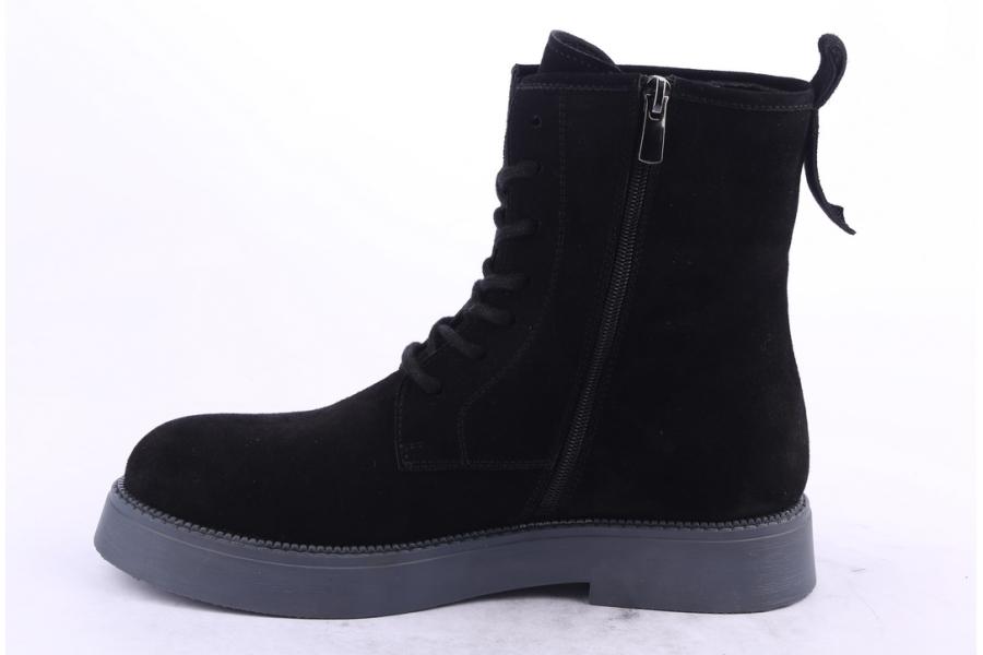 D.moro Shoes Women Suede Leather Ankle Boots For Winter: 545J Black (Wholesale)