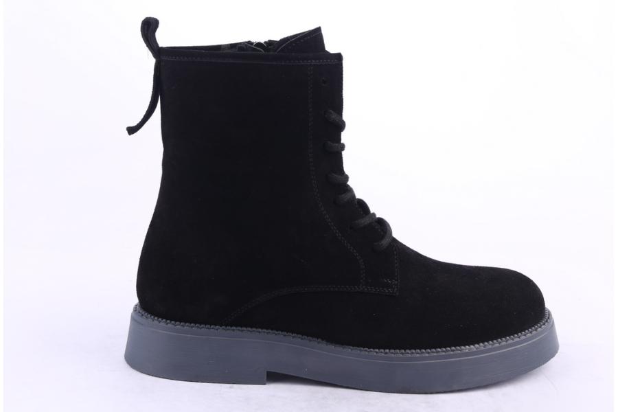 d.moro shoes Women Suede Leather Ankle Boots for Winter: 545J Black (Wholesale)