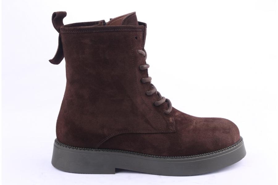 d.moro shoes Women Suede Leather Ankle Boots for Winter: 545J Brown (Wholesale)