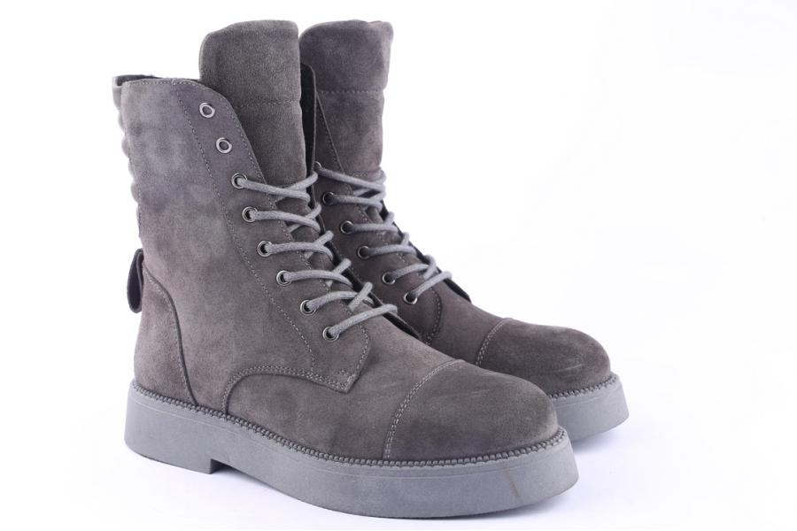 D.moro Shoes Women Suede Leather Ankle Boots For Winter: 545K Grey (Wholesale)