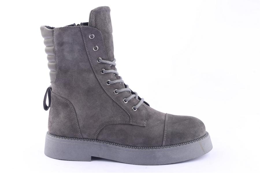 d.moro shoes Women Suede Leather Ankle Boots for Winter: 545K Grey (Wholesale)