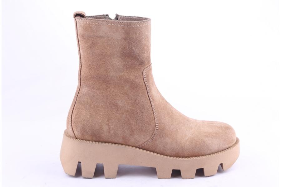 d.moro shoes Women Suede Leather Ankle Boots for Winter: 556C Beige (Wholesale)