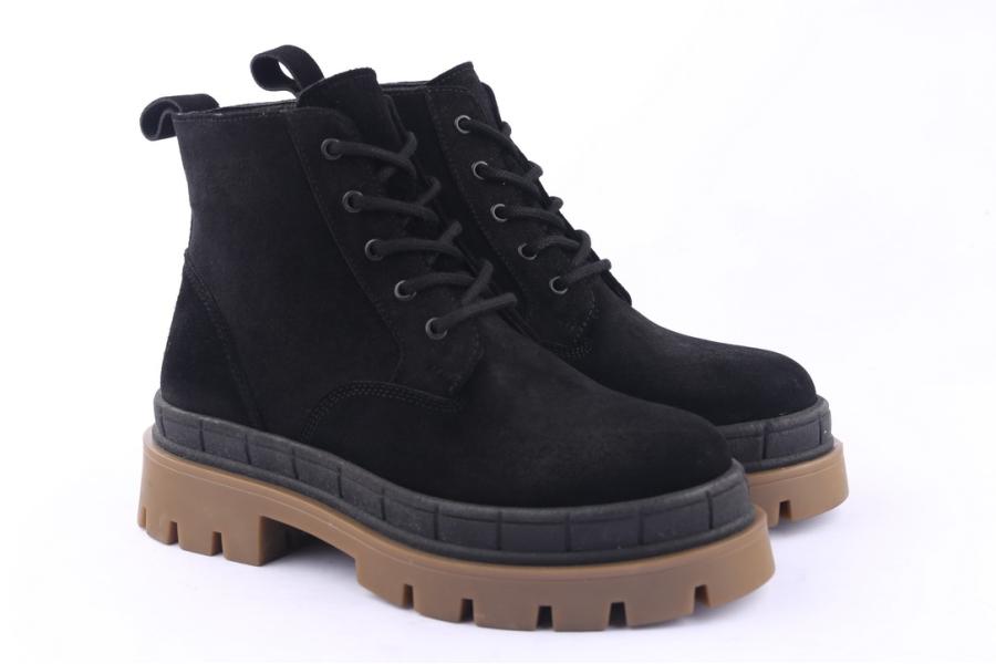 D.moro Shoes Women Suede Leather Ankle Boots For Winter: 559B Black (Wholesale)