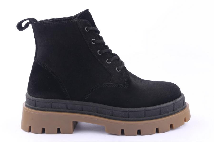 d.moro shoes Women Suede Leather Ankle Boots for Winter: 559B Black (Wholesale)