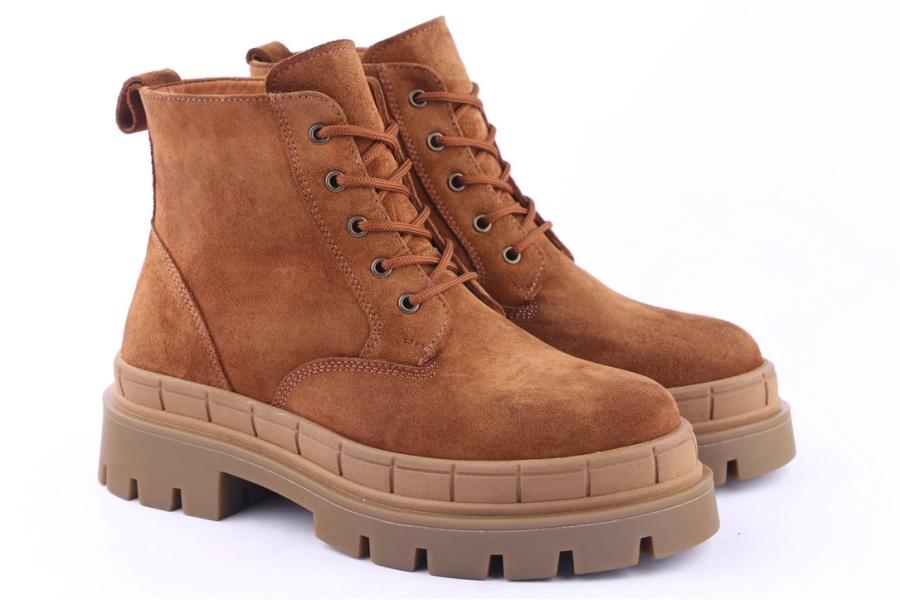 D.moro Shoes Women Suede Leather Ankle Boots For Winter: 559B Tan (Wholesale)