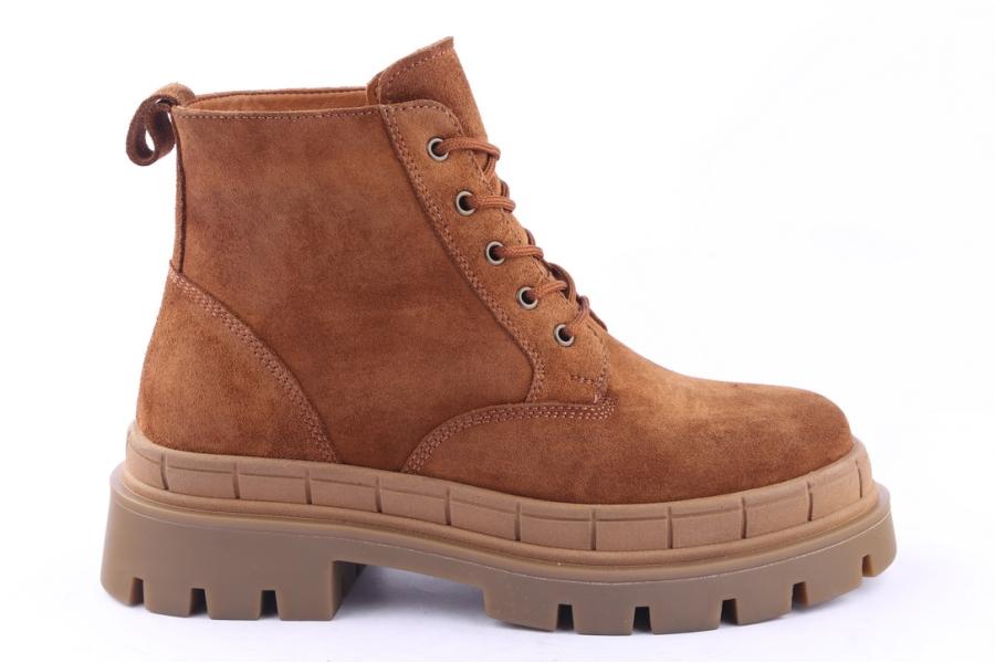 d.moro shoes Women Suede Leather Ankle Boots for Winter: 559B Tan (Wholesale)