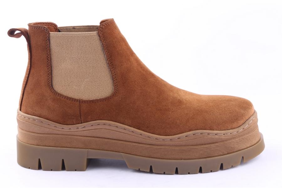 d.moro shoes Women Suede Leather Ankle Boots for Winter: 564B Tan (Wholesale)