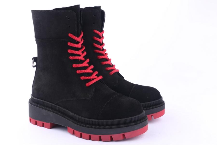 D.moro Shoes Women Suede Leather Ankle Boots For Winter: 567A Black (Wholesale)