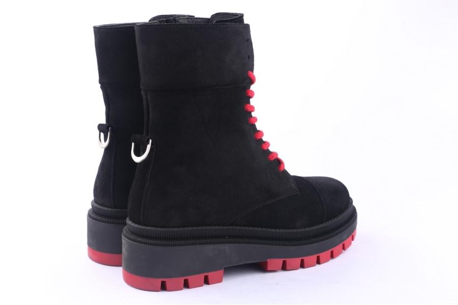D.moro Shoes Women Suede Leather Ankle Boots For Winter: 567A Black (Wholesale)