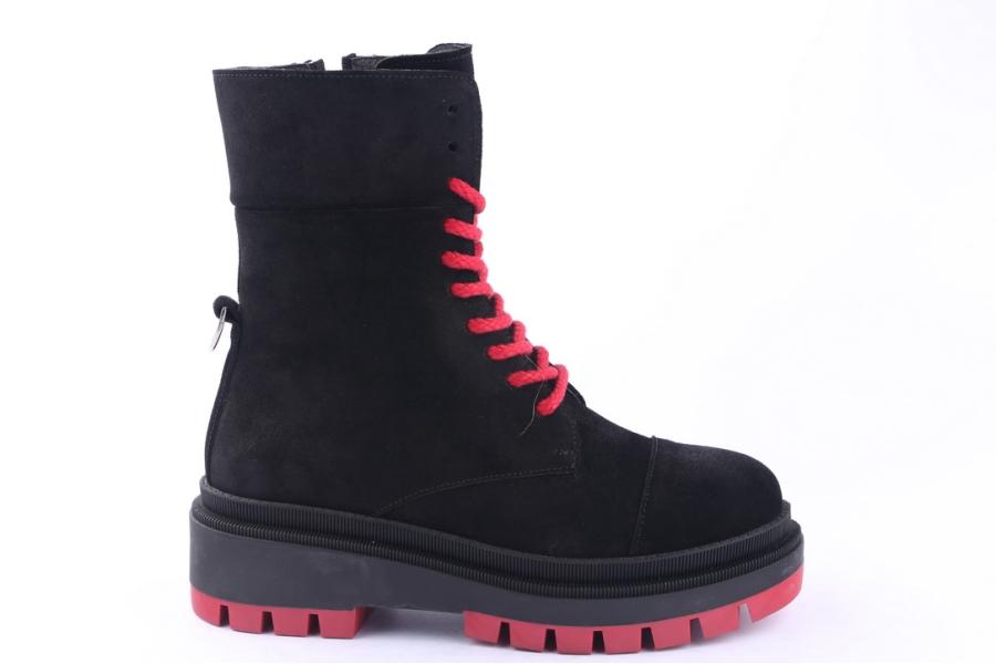d.moro shoes Women Suede Leather Ankle Boots for Winter: 567A Black (Wholesale)