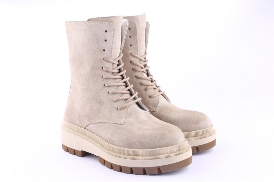 D.moro Shoes Women Suede Leather Ankle Boots For Winter: 567B Beige (Wholesale)