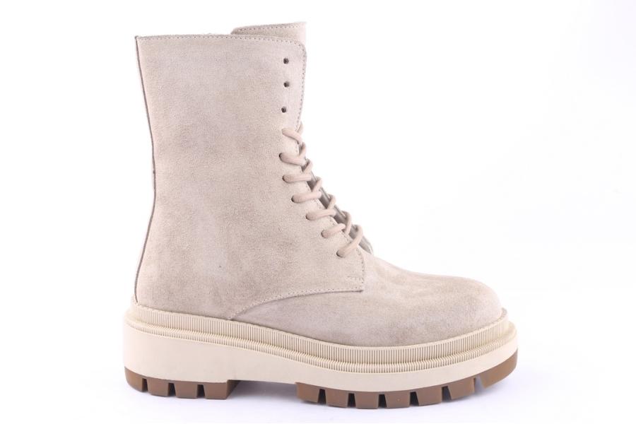 d.moro shoes Women Suede Leather Ankle Boots for Winter: 567B Beige (Wholesale)