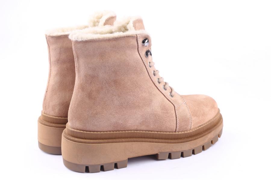 D.moro Shoes Women Suede Leather Ankle Boots For Winter: 567C Beige (Wholesale)
