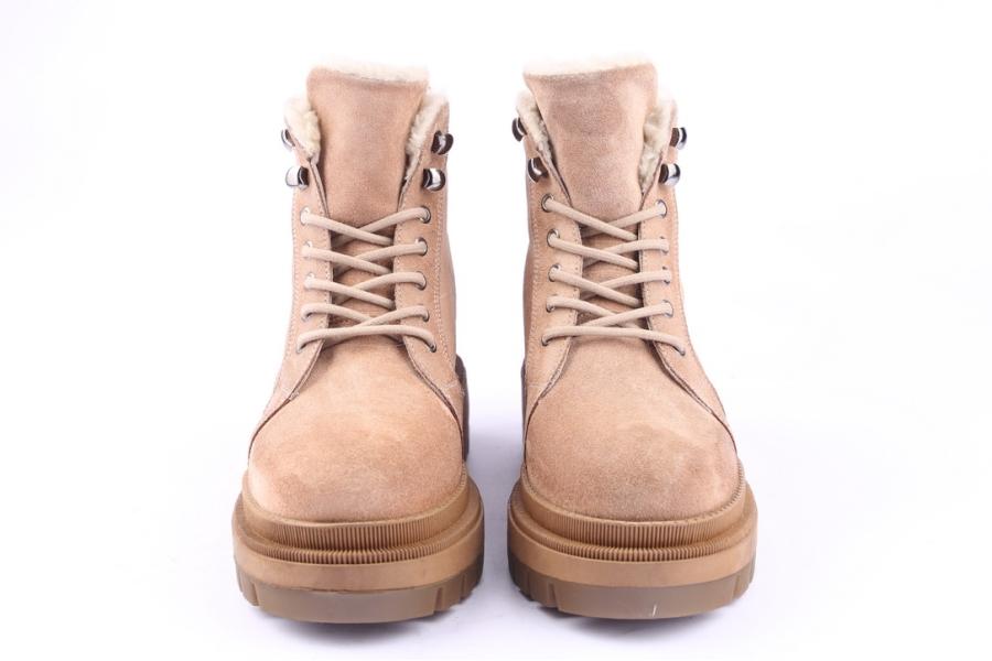 D.moro Shoes Women Suede Leather Ankle Boots For Winter: 567C Beige (Wholesale)