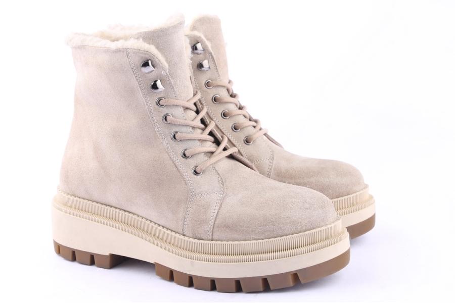 D.moro Shoes Women Suede Leather Ankle Boots For Winter: 567C Beige (Wholesale)