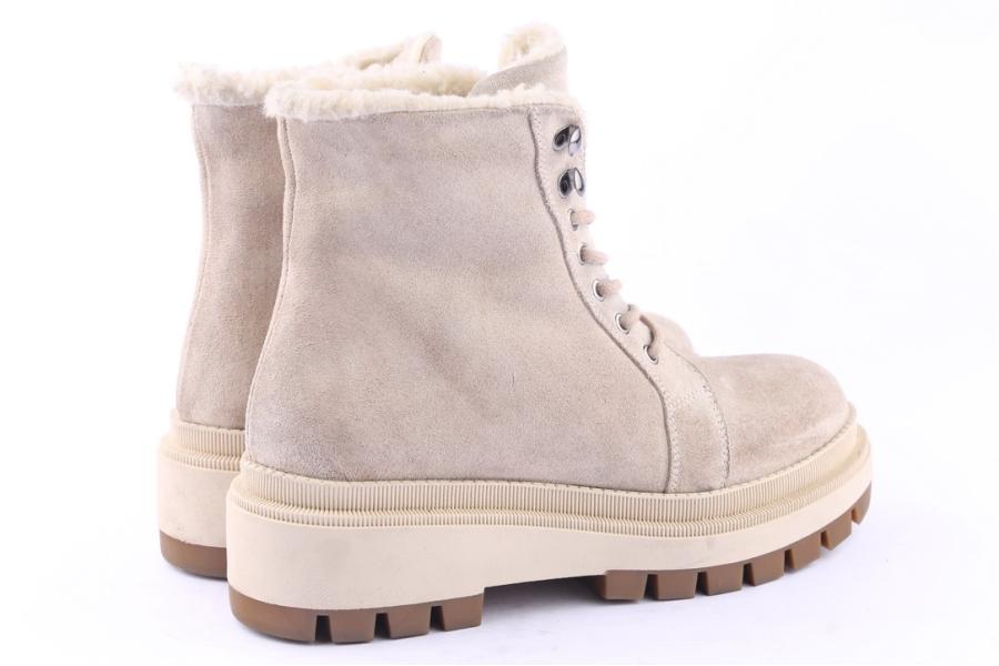 D.moro Shoes Women Suede Leather Ankle Boots For Winter: 567C Beige (Wholesale)