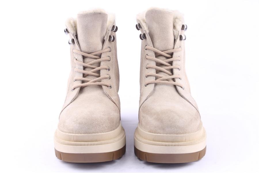 D.moro Shoes Women Suede Leather Ankle Boots For Winter: 567C Beige (Wholesale)