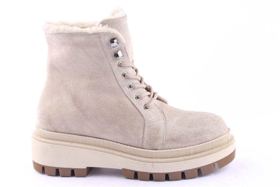 d.moro shoes Women Suede Leather Ankle Boots for Winter: 567C Beige (Wholesale)