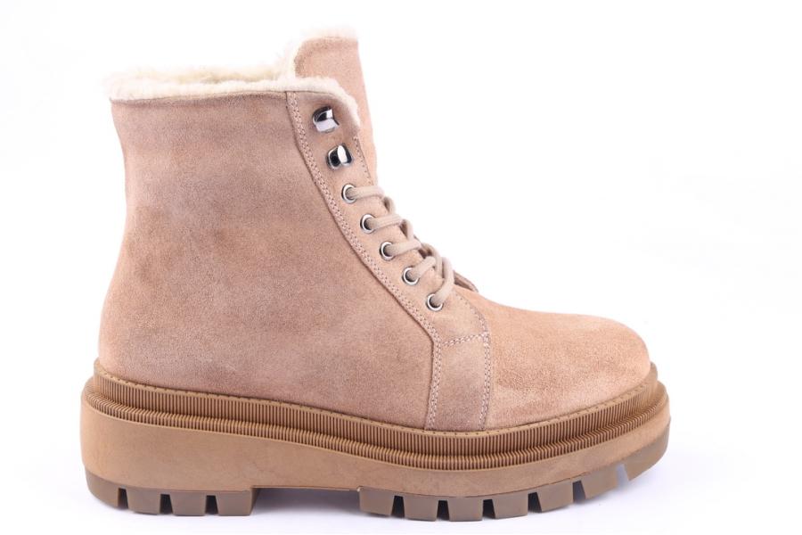d.moro shoes Women Suede Leather Ankle Boots for Winter: 567C Beige (Wholesale)