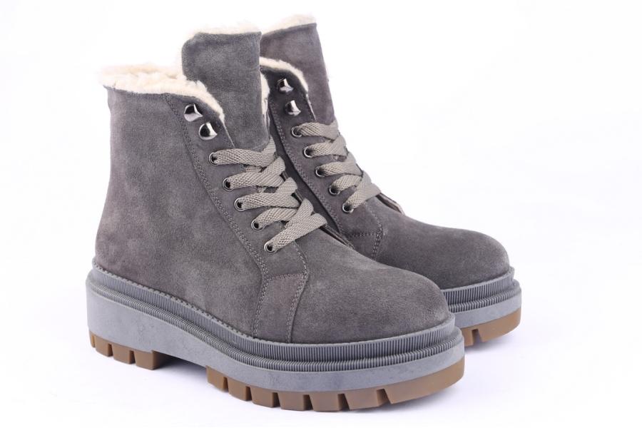D.moro Shoes Women Suede Leather Ankle Boots For Winter: 567C Grey (Wholesale)