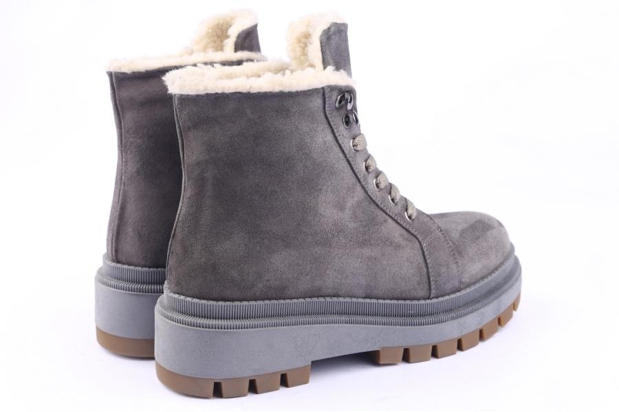 D.moro Shoes Women Suede Leather Ankle Boots For Winter: 567C Grey (Wholesale)