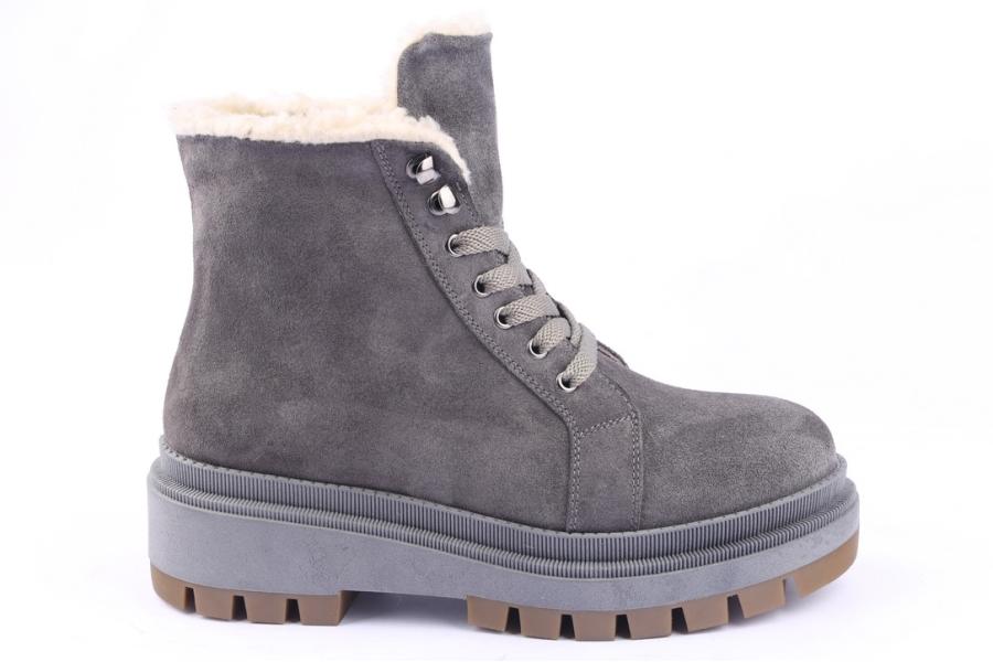 d.moro shoes Women Suede Leather Ankle Boots for Winter: 567C Grey (Wholesale)