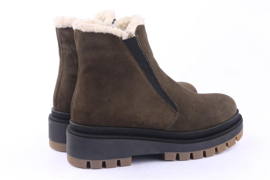 D.moro Shoes Women Suede Leather Ankle Boots For Winter: 567D Khaki (Wholesale)