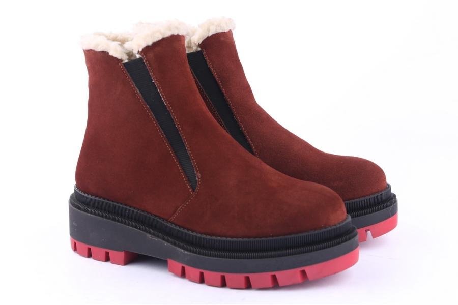 D.moro Shoes Women Suede Leather Ankle Boots For Winter: 567D Powder (Wholesale)