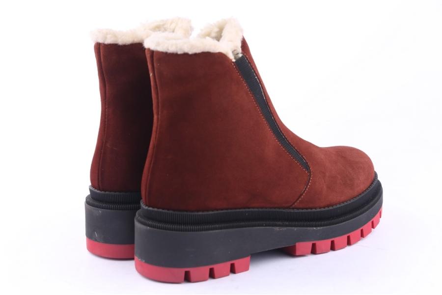 D.moro Shoes Women Suede Leather Ankle Boots For Winter: 567D Powder (Wholesale)
