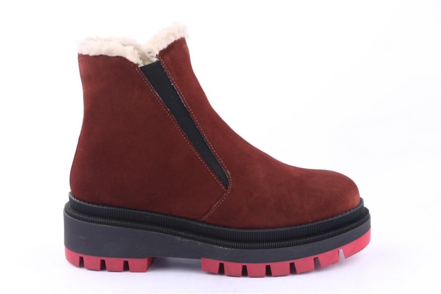 d.moro shoes Women Suede Leather Ankle Boots for Winter: 567D Powder (Wholesale)