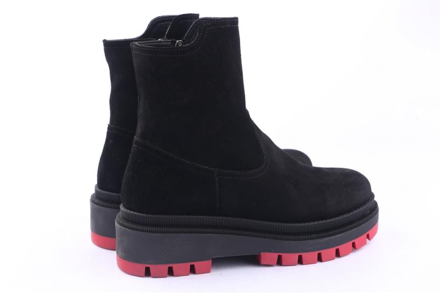 D.moro Shoes Women Suede Leather Ankle Boots For Winter: 567E Black (Wholesale)