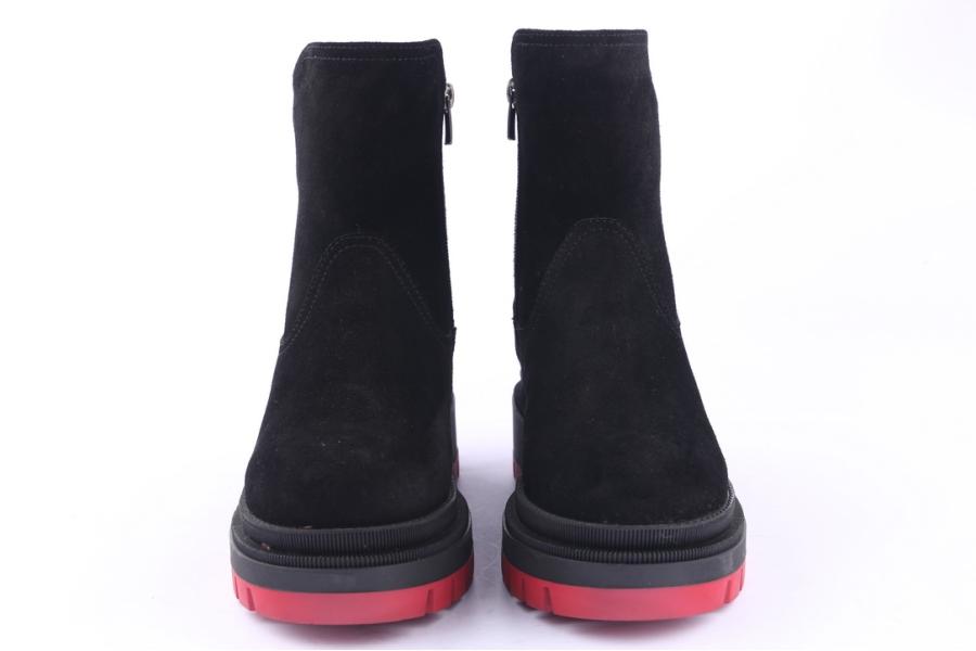 D.moro Shoes Women Suede Leather Ankle Boots For Winter: 567E Black (Wholesale)