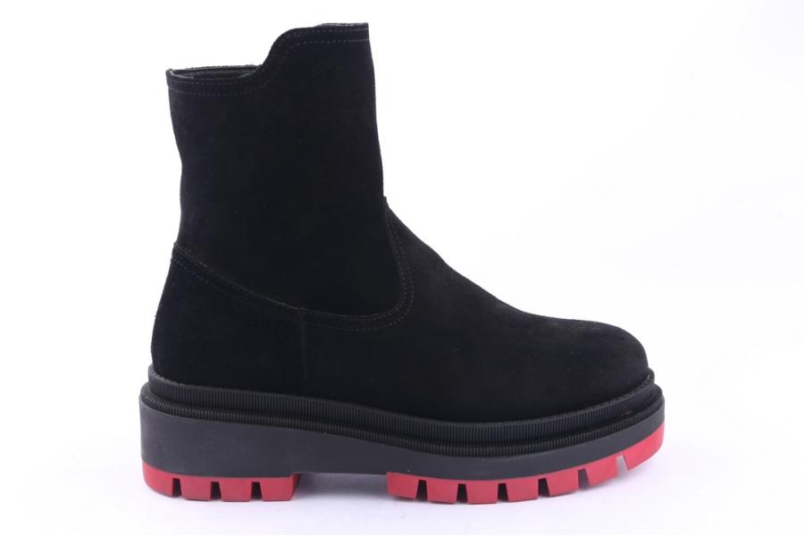 d.moro shoes Women Suede Leather Ankle Boots for Winter: 567E Black (Wholesale)