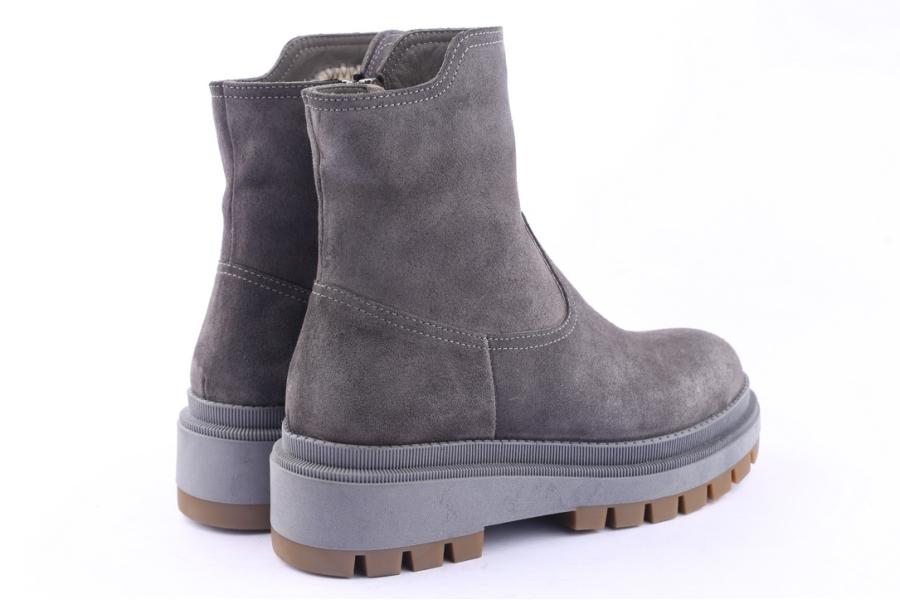 D.moro Shoes Women Suede Leather Ankle Boots For Winter: 567E Grey (Wholesale)
