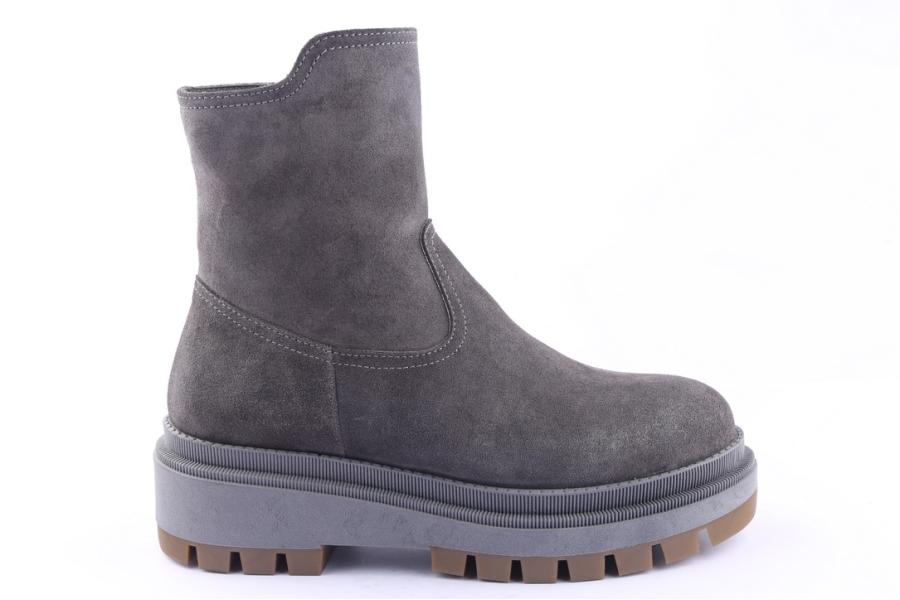 d.moro shoes Women Suede Leather Ankle Boots for Winter: 567E Grey (Wholesale)