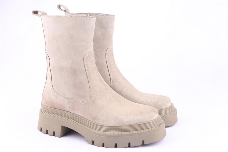 D.moro Shoes Women Suede Leather Ankle Boots For Winter: 574A Beige (Wholesale)