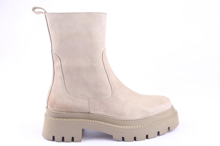 d.moro shoes Women Suede Leather Ankle Boots for Winter: 574A Beige (Wholesale)
