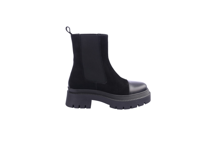 d.moro shoes Women Suede Leather Ankle Boots for Winter: 574B Black (Wholesale)