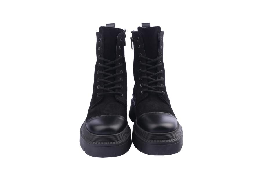 D.moro Shoes Women Suede Leather Ankle Boots For Winter: 574C Black (Wholesale)